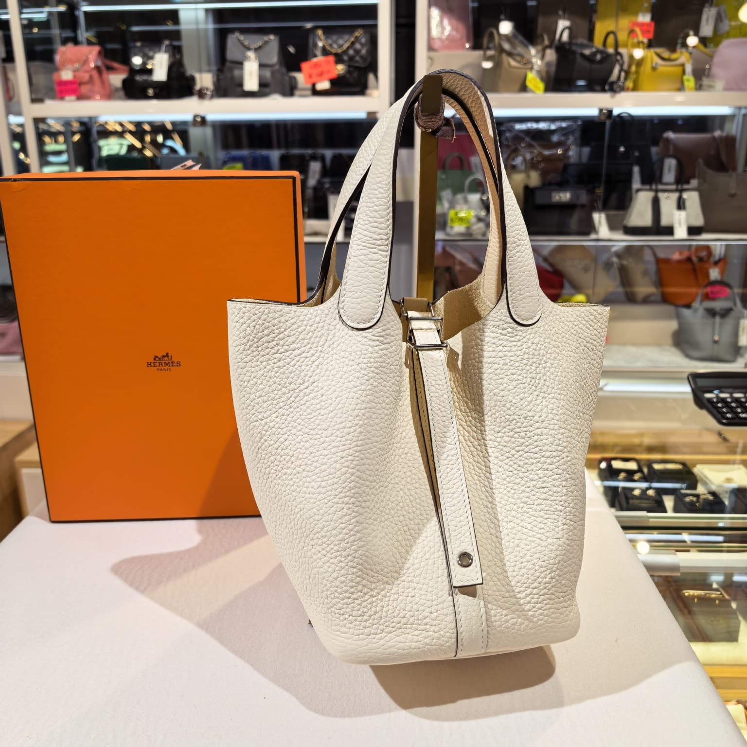 全新HERMES PICOTIN18 NATA TC PHW 奶油白 #P18 #愛馬仕 #菜籃子 #BRAND NEW #香榭站正品