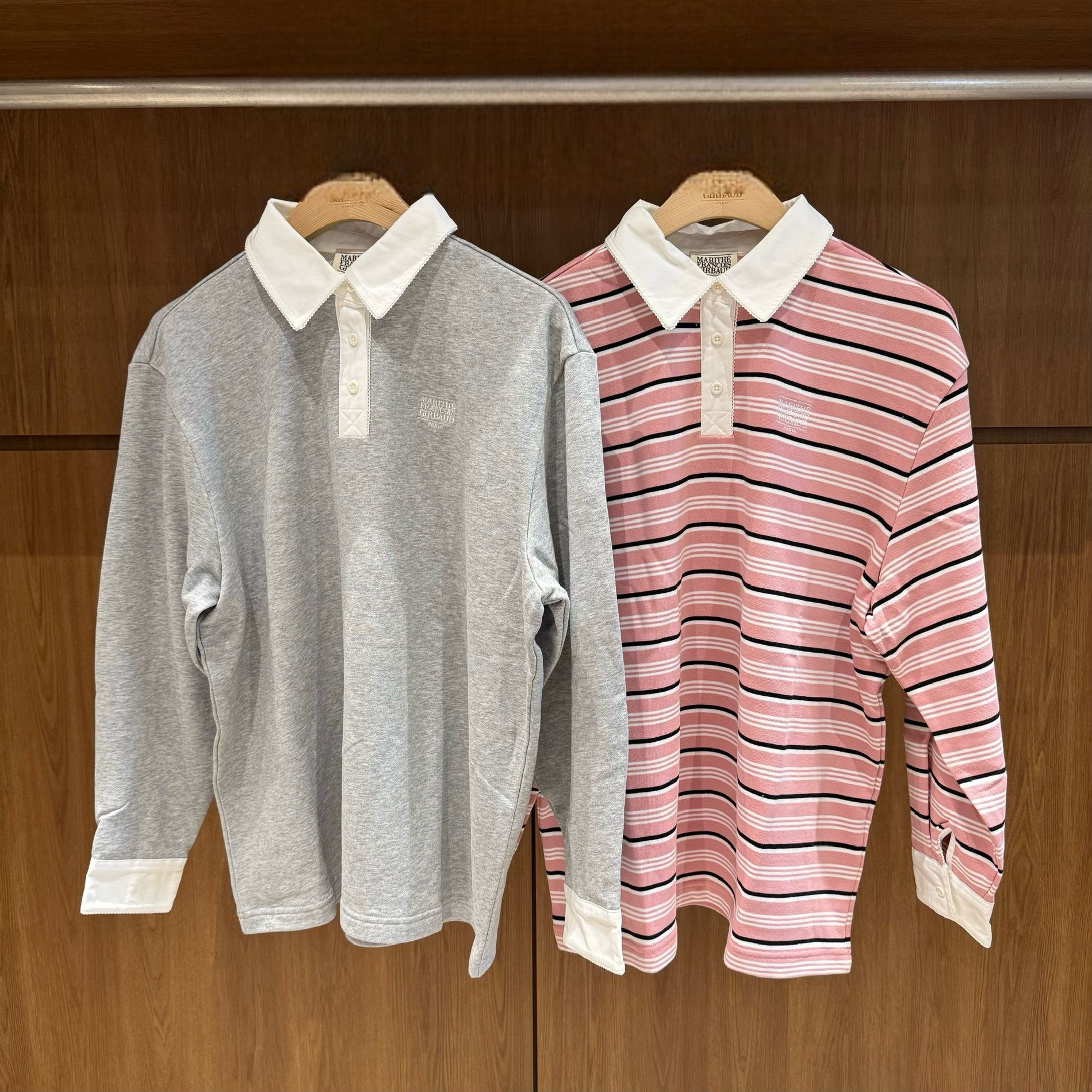 香港$840!!連線入code再減😱!! MARITHE FRANCOIS GIRBAUD (MFG)｜MFG46FSW114 W SMALL CLASSIC LOGO LACE COLLAR SWEATSHIRT [2 colors] M172