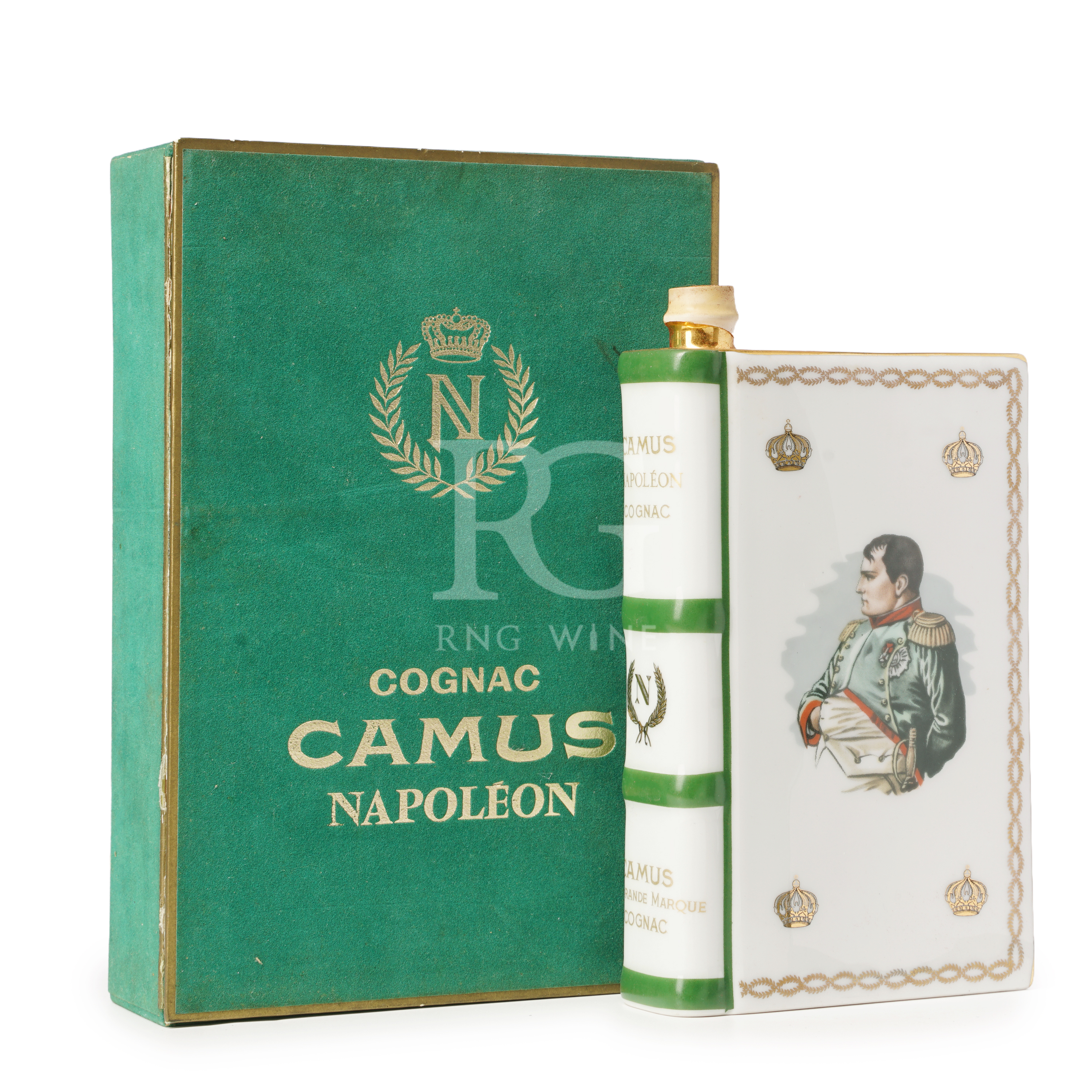 Camus Napoleon Cognac Book 綠側白 Decanter 1960-70s
