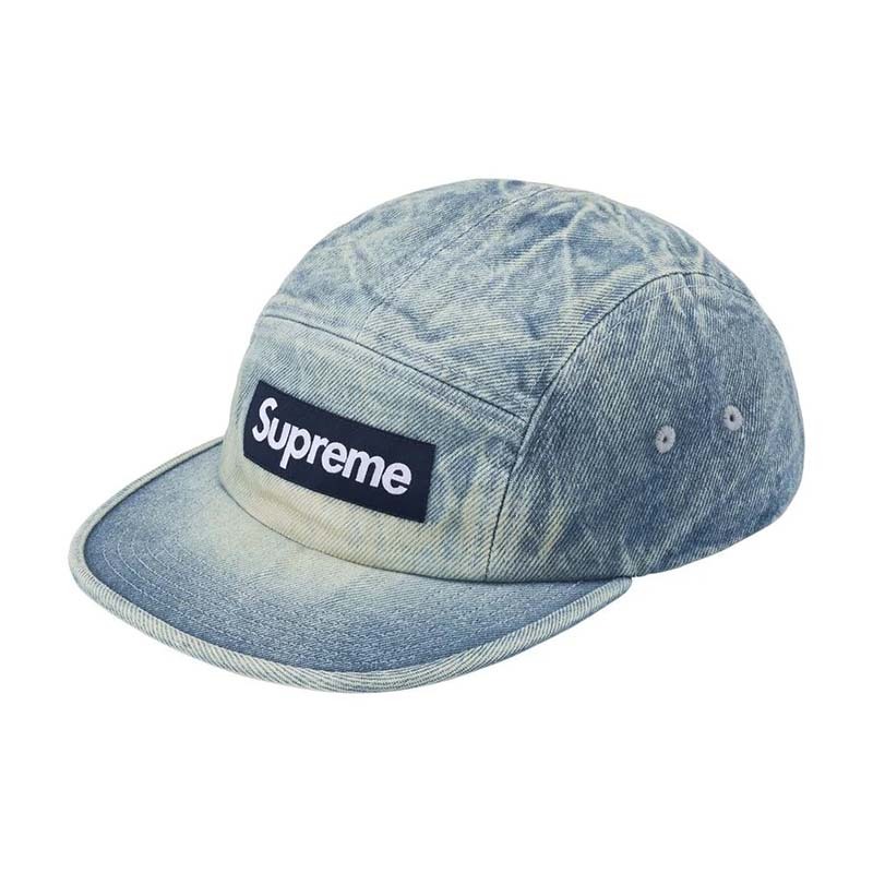 Supreme Washed Chino Twill Camp Cap 水洗 五分割帽 帽子 藍色 FW26H55-DG [台灣現貨]