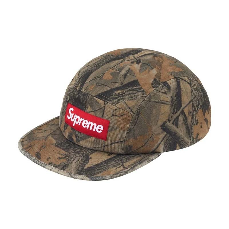 Supreme Washed Chino Twill Camp Cap 水洗 五分割帽 帽子 枯葉迷彩 FW26H55-RE [台灣現貨]