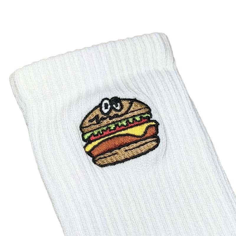 BFF Hamburger Socks White 漢堡 白色 中筒襪 襪子 BFF-53 [台灣現貨]