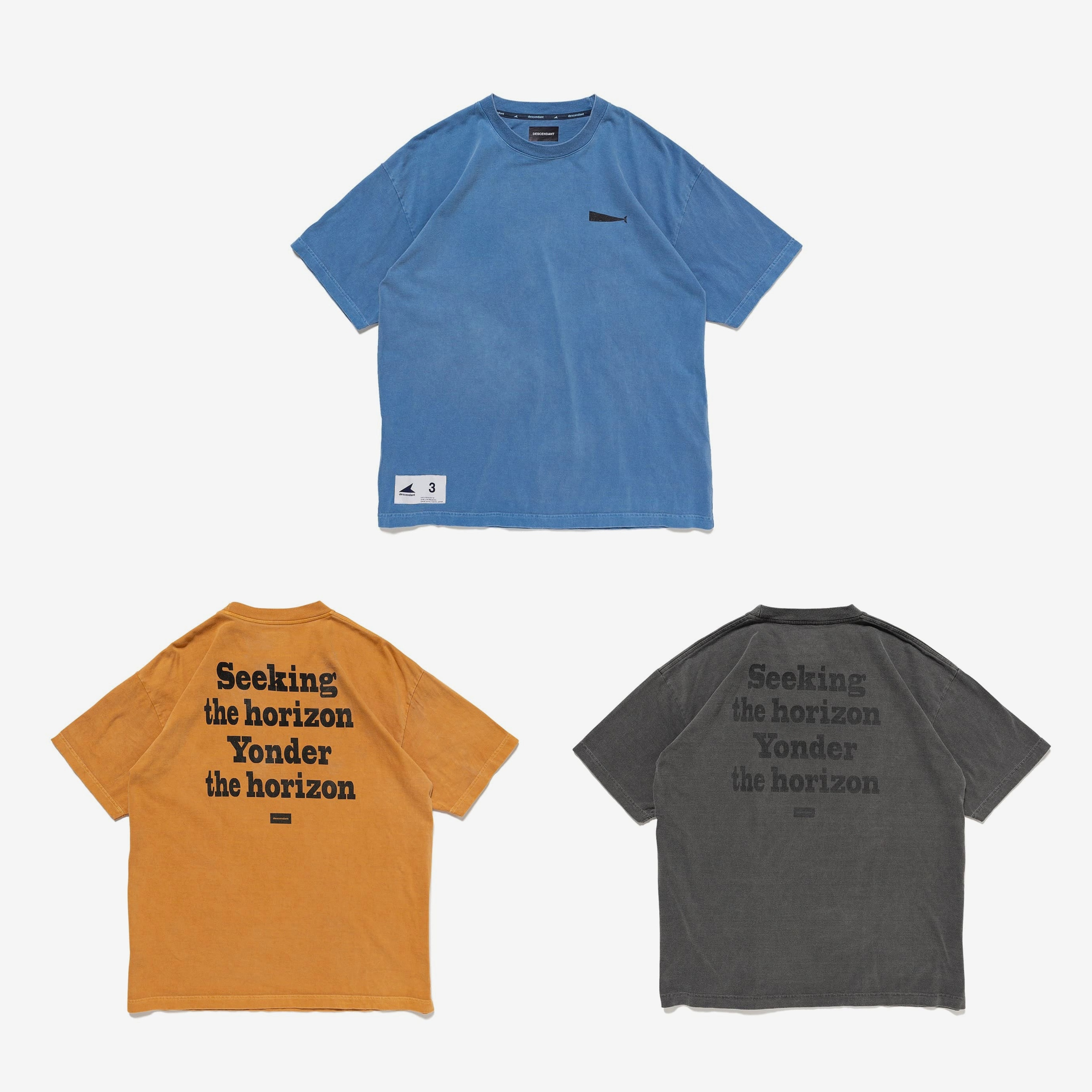 2026AW DESCENDANT VIEW ORGANIC COTTON SS PIGMENT DYE 胸口 鯨魚 有機 水洗 短T 現貨 262ATDS-CSM28