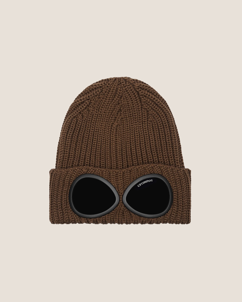 C.P. Company - Extrafine Merino Wool Goggle Beanie - 21CMAC742A005509A340 ERMINE