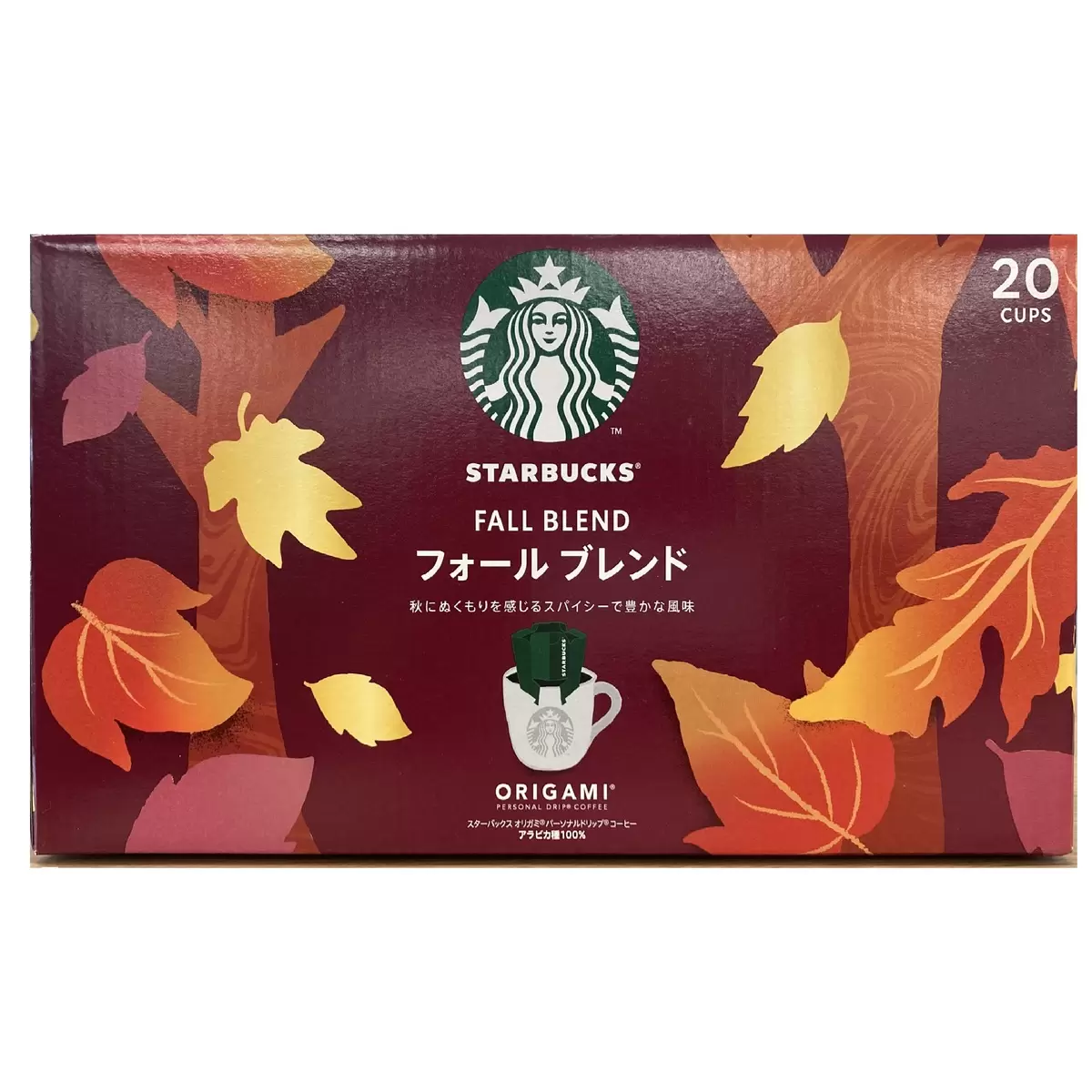 EY018 Starbucks Origami 秋季限定濾掛咖啡 Fall Blend 20杯裝 EXP: 2027/06
