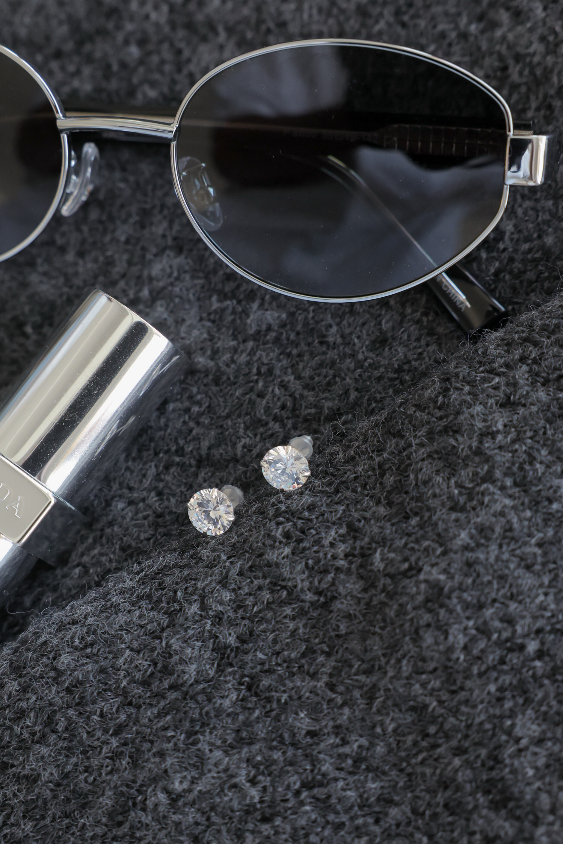 精緻純銀單鑽耳環 HH73