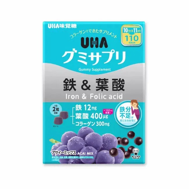 EY152 UHA 鐵與葉酸補充軟糖 (11小包*20粒)