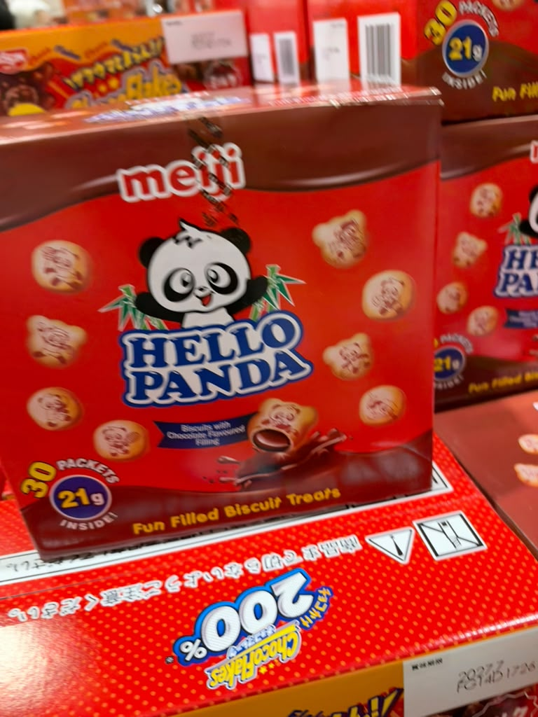 EY098 明治Hello Panda熊貓餅乾(朱古力餡) 630g(21g×30袋) EXP: 2027/04