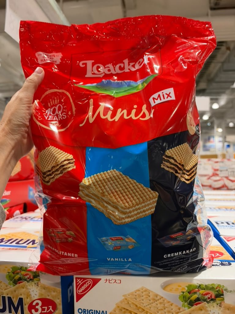 EY107 Loacker 迷你威化餅什錦裝(榛子朱古力/雲呢拿/可可忌廉) 800g Minis Mix EXP: 2027/09