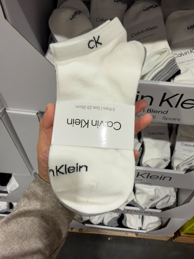 EY120 Calvin Klein 女裝短襪 5對裝(23-25cm) Women's Low Cut Socks