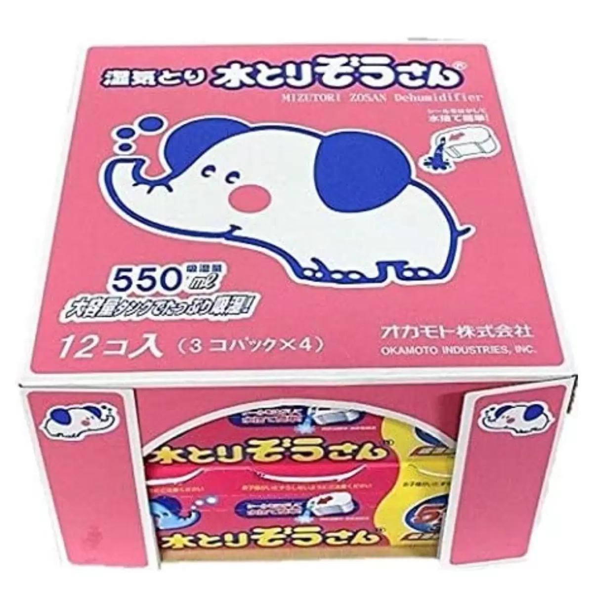 EY125 水とりぞうさん 除濕劑 550ml×12個(3個×4包) Dehumidifier
