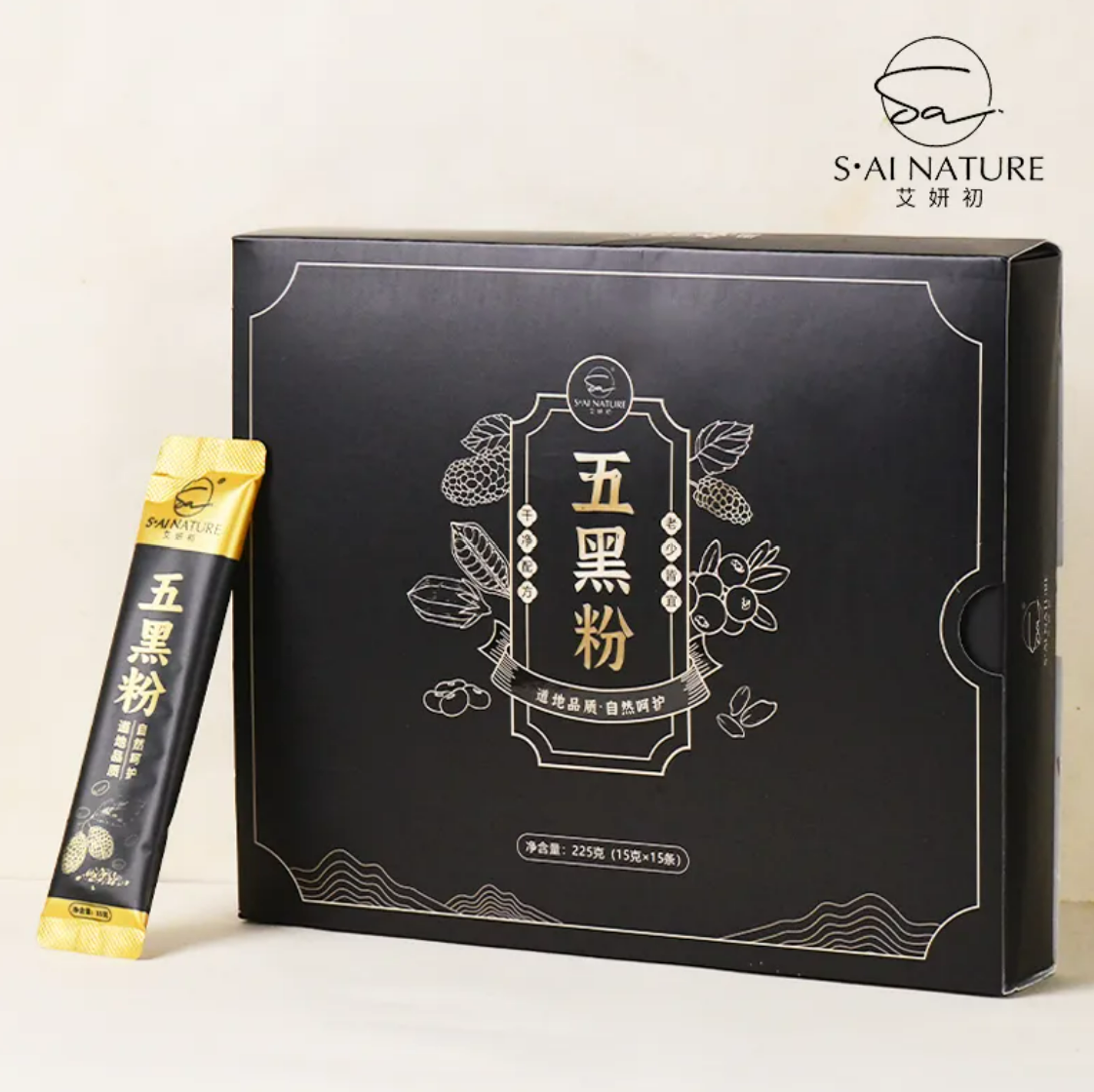 0923WX15-SAI-NATURE-營養代餐粉系列 五黑粉 15克*15/盒 [買4送1] (A15)