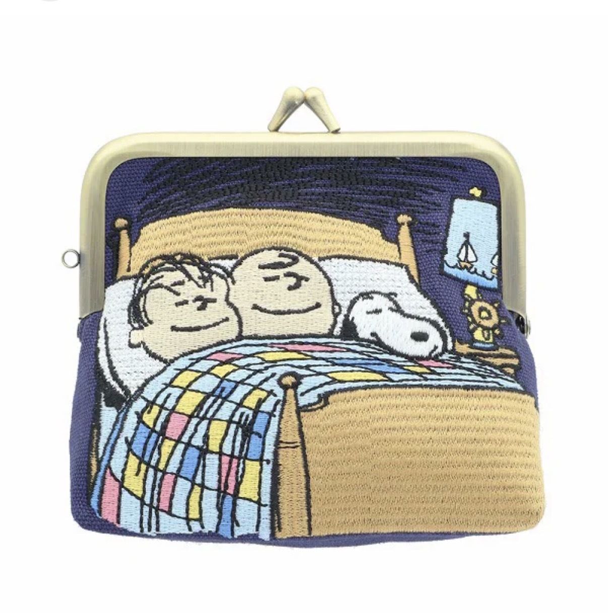 【最新發售】JP Snoopy 刺繡口金包 深藍 S 8114 TK260922