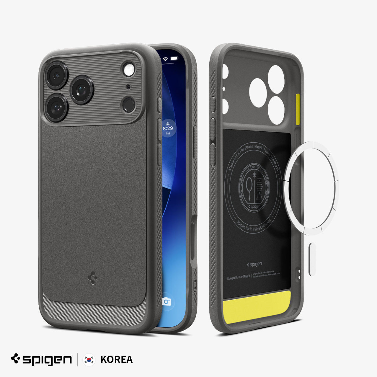 【韓國 Spigen】Rugged Armor MagFit 防摔保護殼 [灰色] iPhone 18 Pro (原裝行貨)