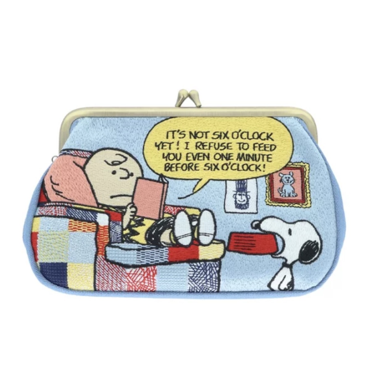 【最新發售】JP Snoopy 刺繡口金包 淺藍 橫型 8015 TK260922