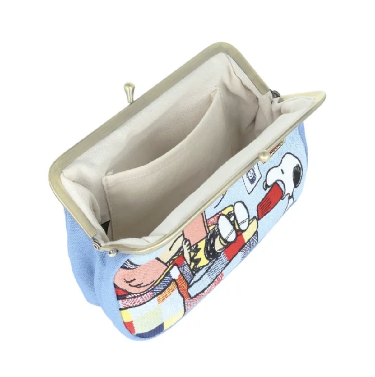 【最新發售】JP Snoopy 刺繡口金包 淺藍 橫型 8015 TK260922
