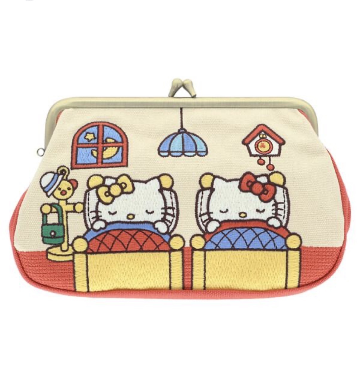 【最新發售】JP Hello Kitty 刺繡口金包 紅藍 橫型 7995 TK260922