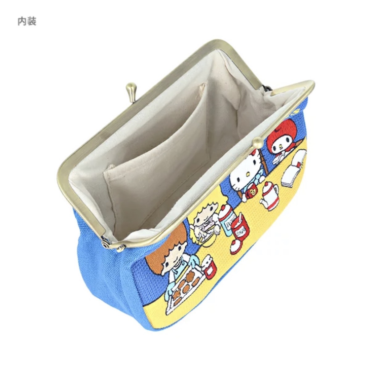 【最新發售】JP Sanrio 大雜 刺繡口金包 黃藍 橫型 8008 TK260922