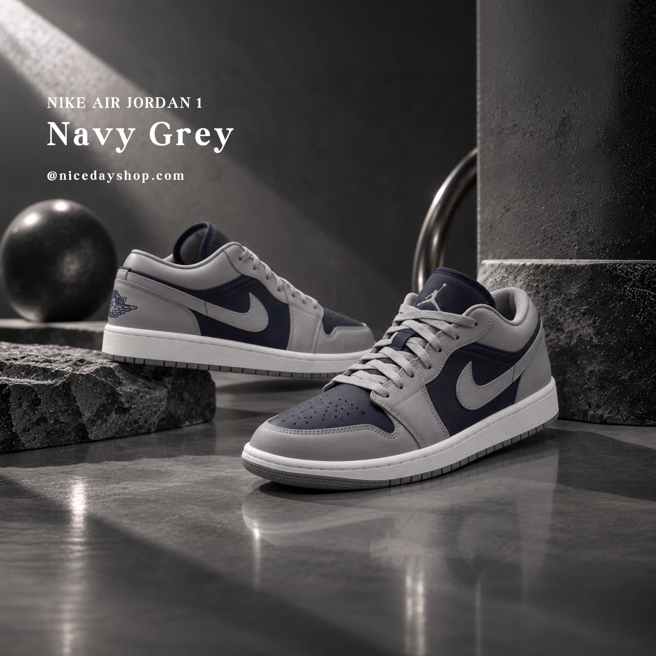 NICEDAY 代購 Nike Air Jordan 1 Low 灰藍 藍灰 反轉 石灰藍 藍 復古 553558-058