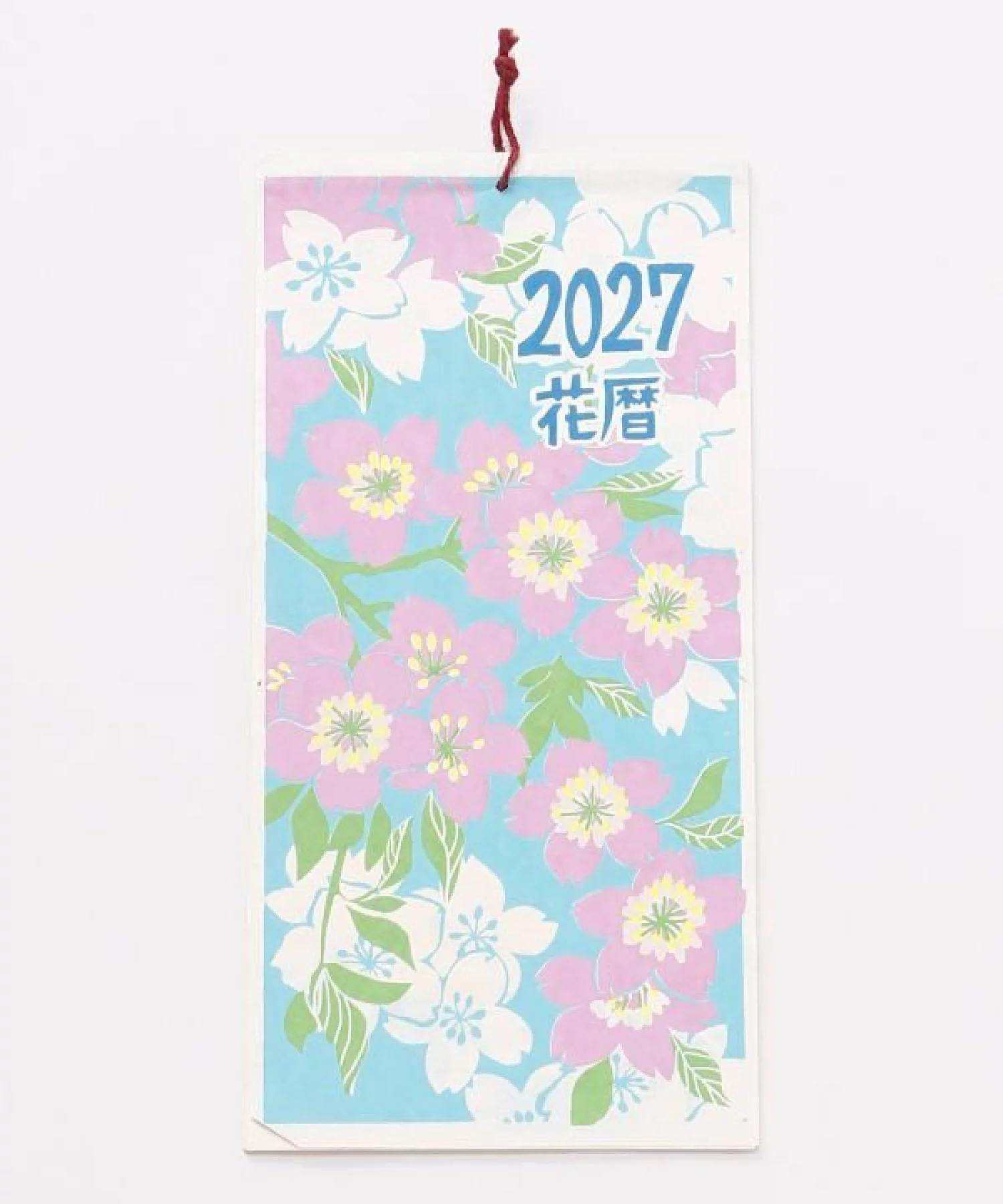 2027花曆 花朵 手工和紙掛曆｜日本Kaya