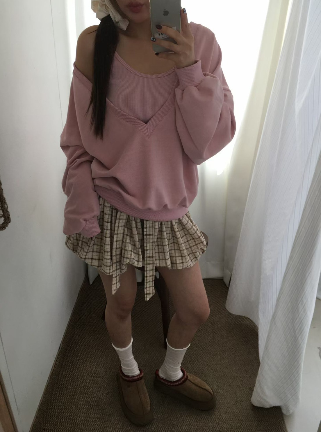 深V假兩件衛衣