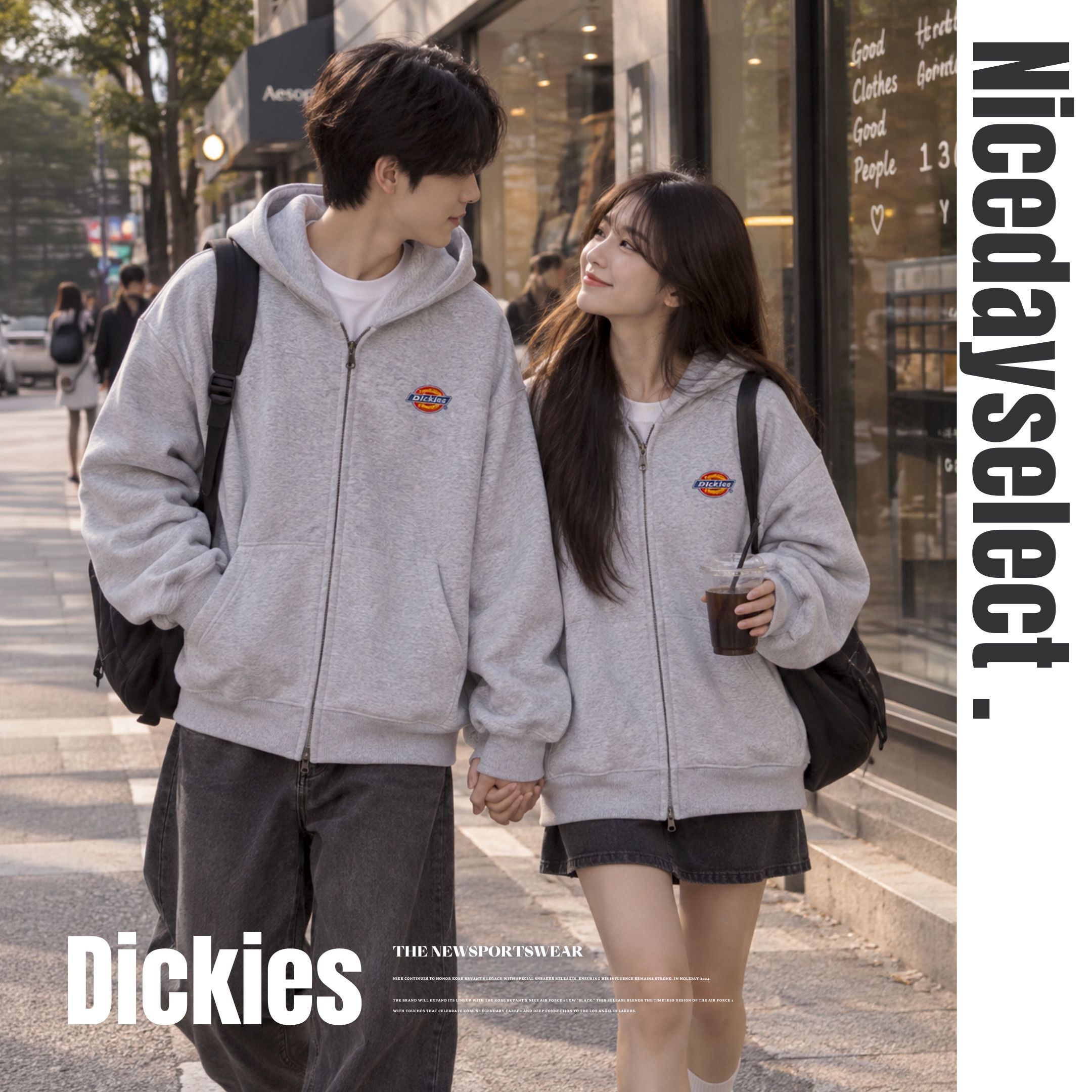NICEDAY 服飾 代購 Dickies Logo 外套 連帽 長袖 秋冬 藍 黑 灰 復古 DKU261MKJ713