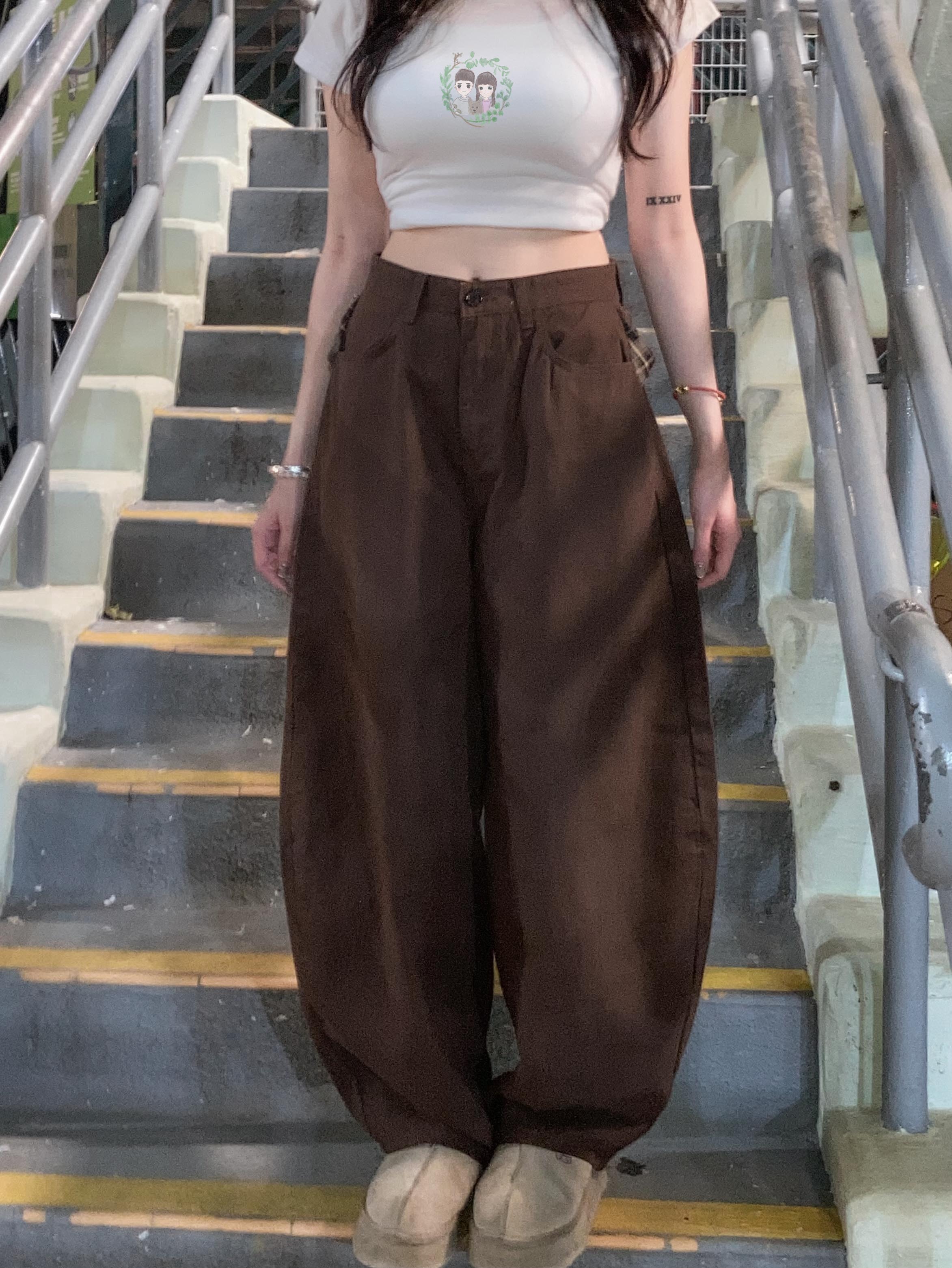 【網站限定優惠】Vintage Checkered Belt彎刀褲