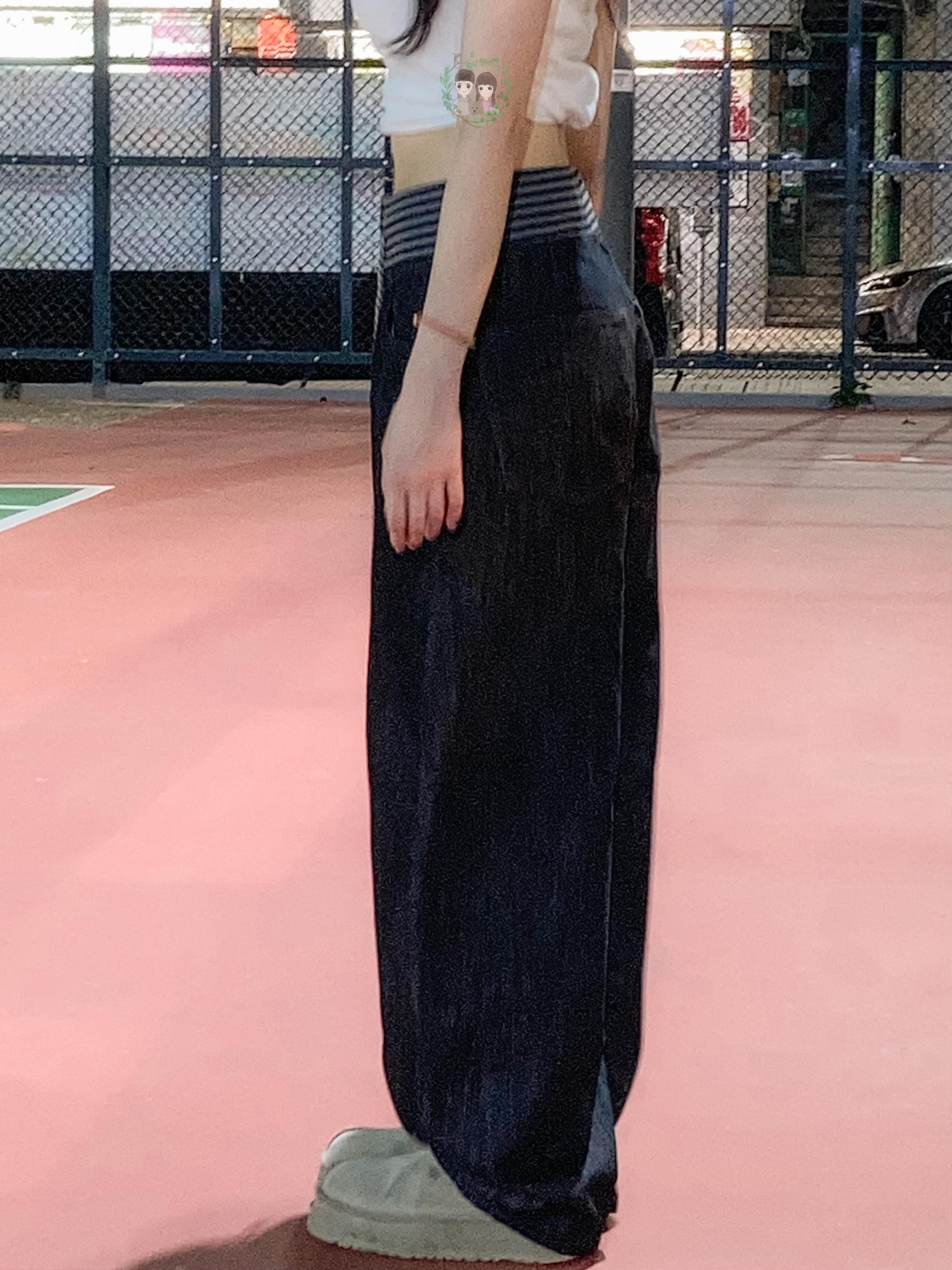 【網站限定優惠】Striped Waistband彎刀褲