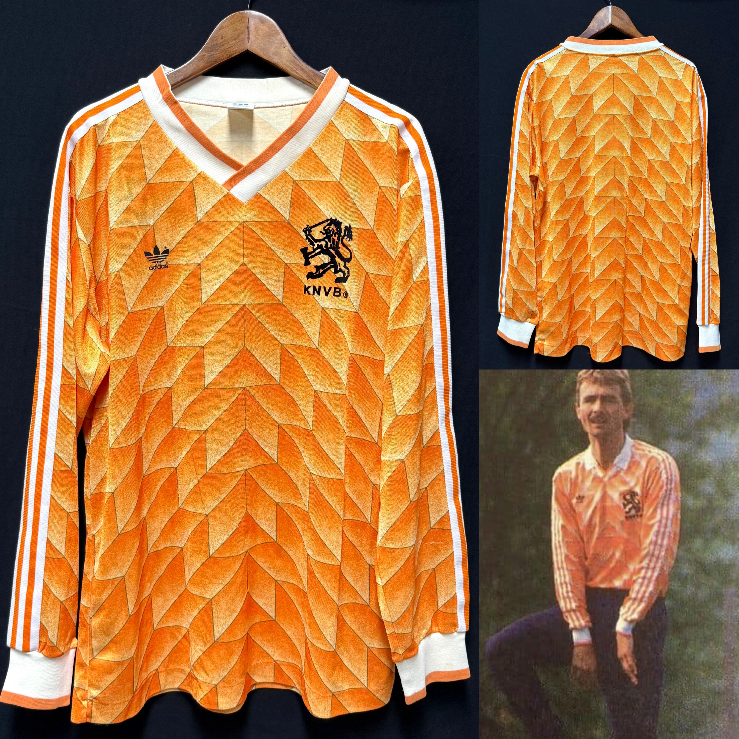 Netherlands 1988 Adidas L/S Home Template Shirt Japan version