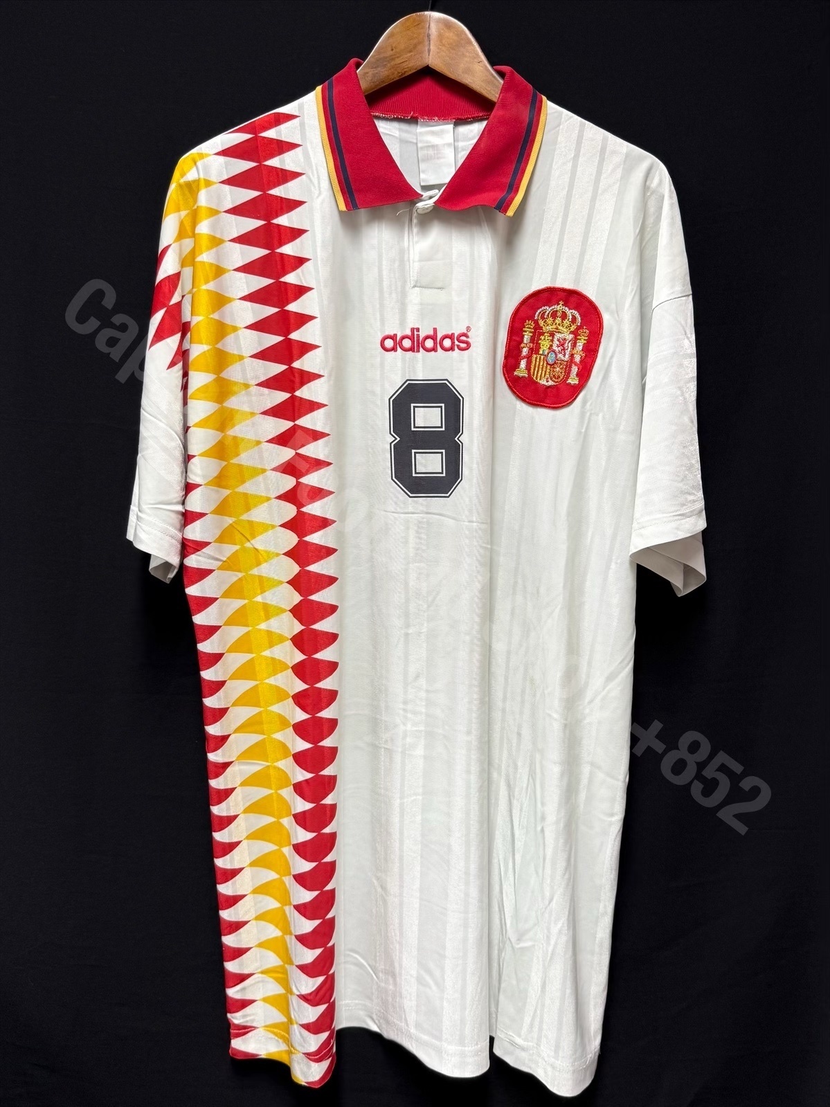 (Match Issue) Spain 1994-1995 Adidas Away Match Issue Shirt #8 J GUERRERO