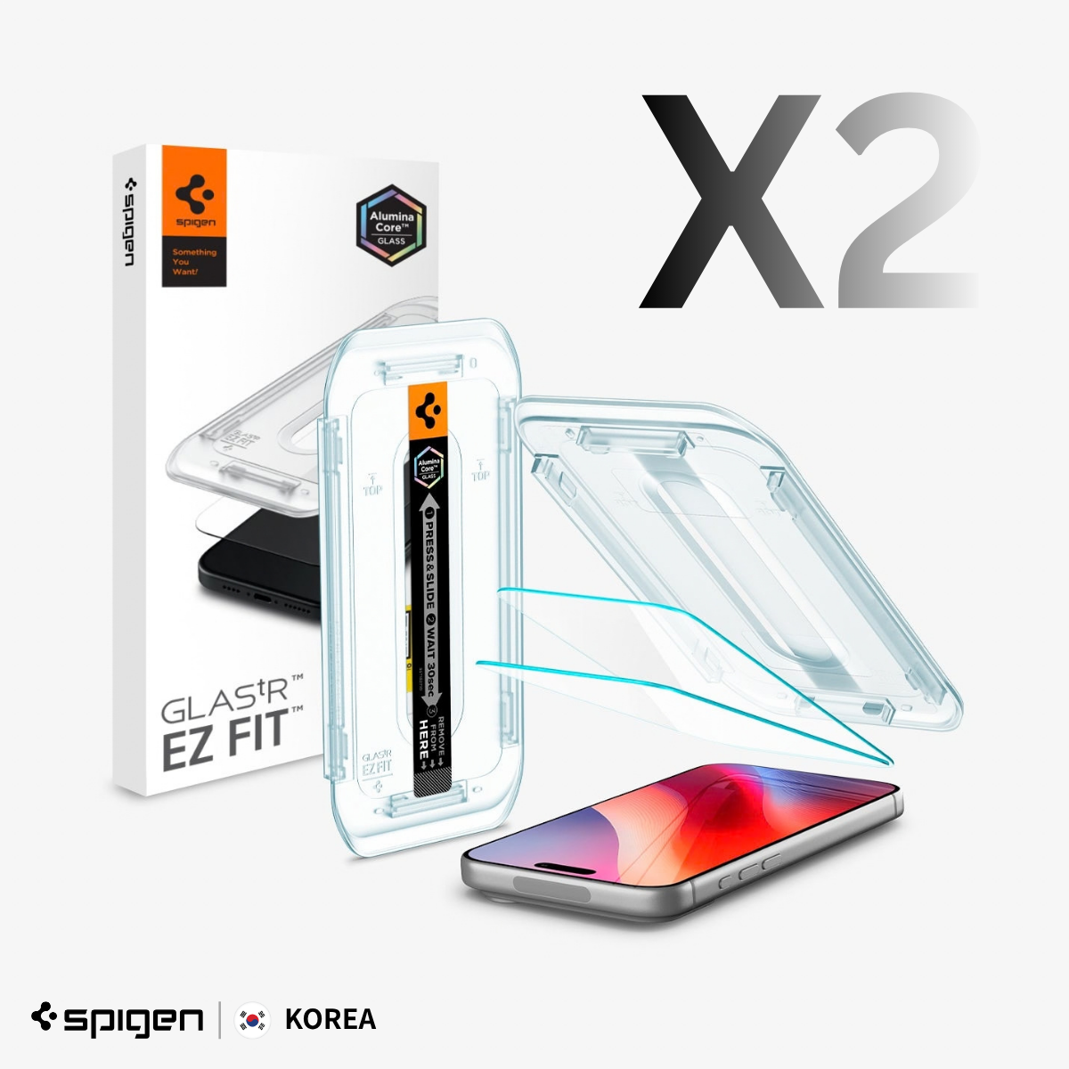 【韓國 Spigen】Glas.tR EZ Fit Sensor Protected 滿版鋼化玻璃螢幕保護貼 x2  iPhone 18 Pro Max (向下相容 iPhone 17 Pro Max) (原裝行貨)