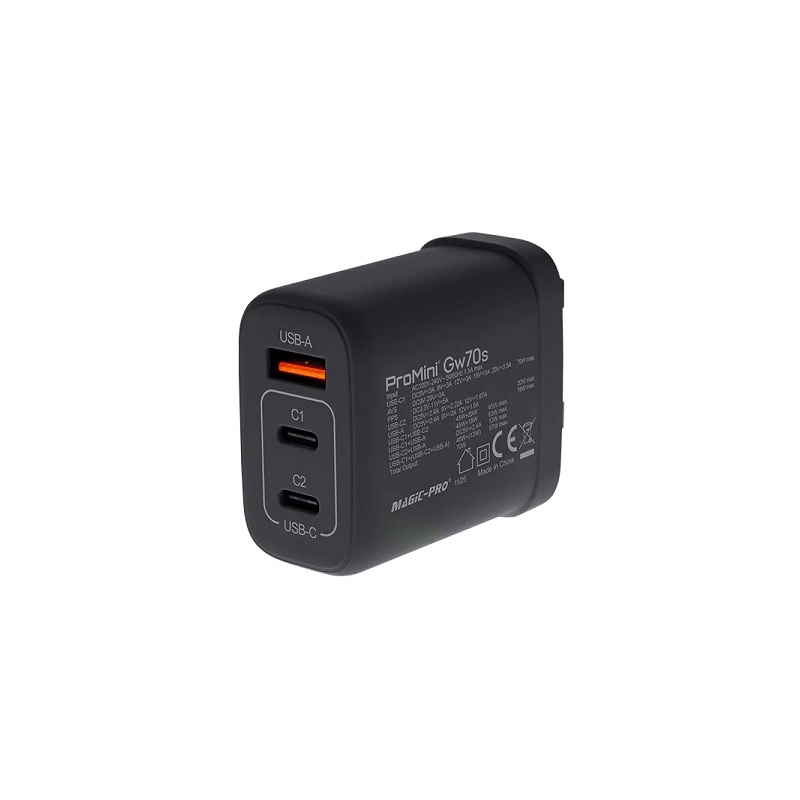 Magic-Pro ProMini GW70S 3 端口 70W GaN USB 充電器