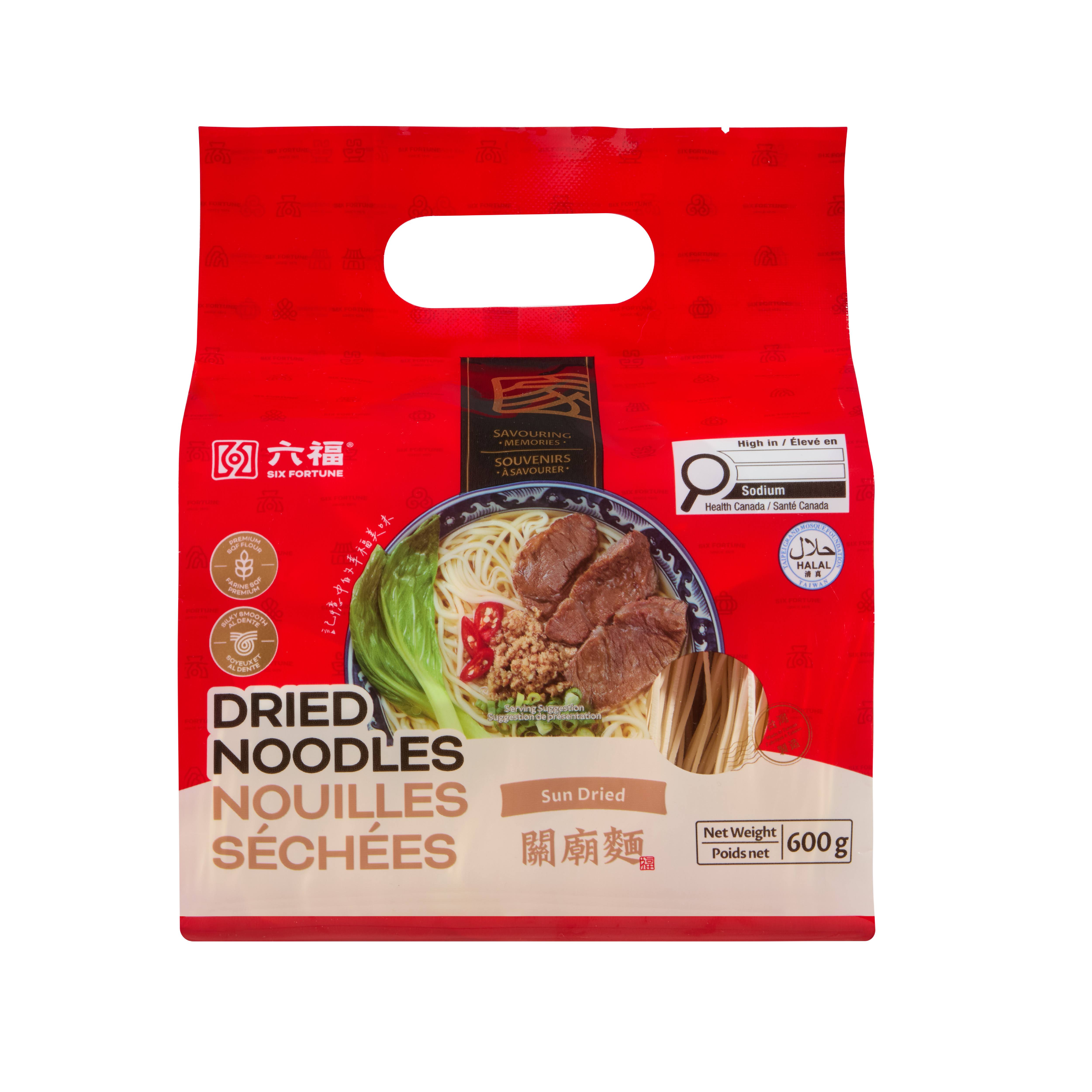 六福關廟麵 - 細麵 (新彩袋) 600g