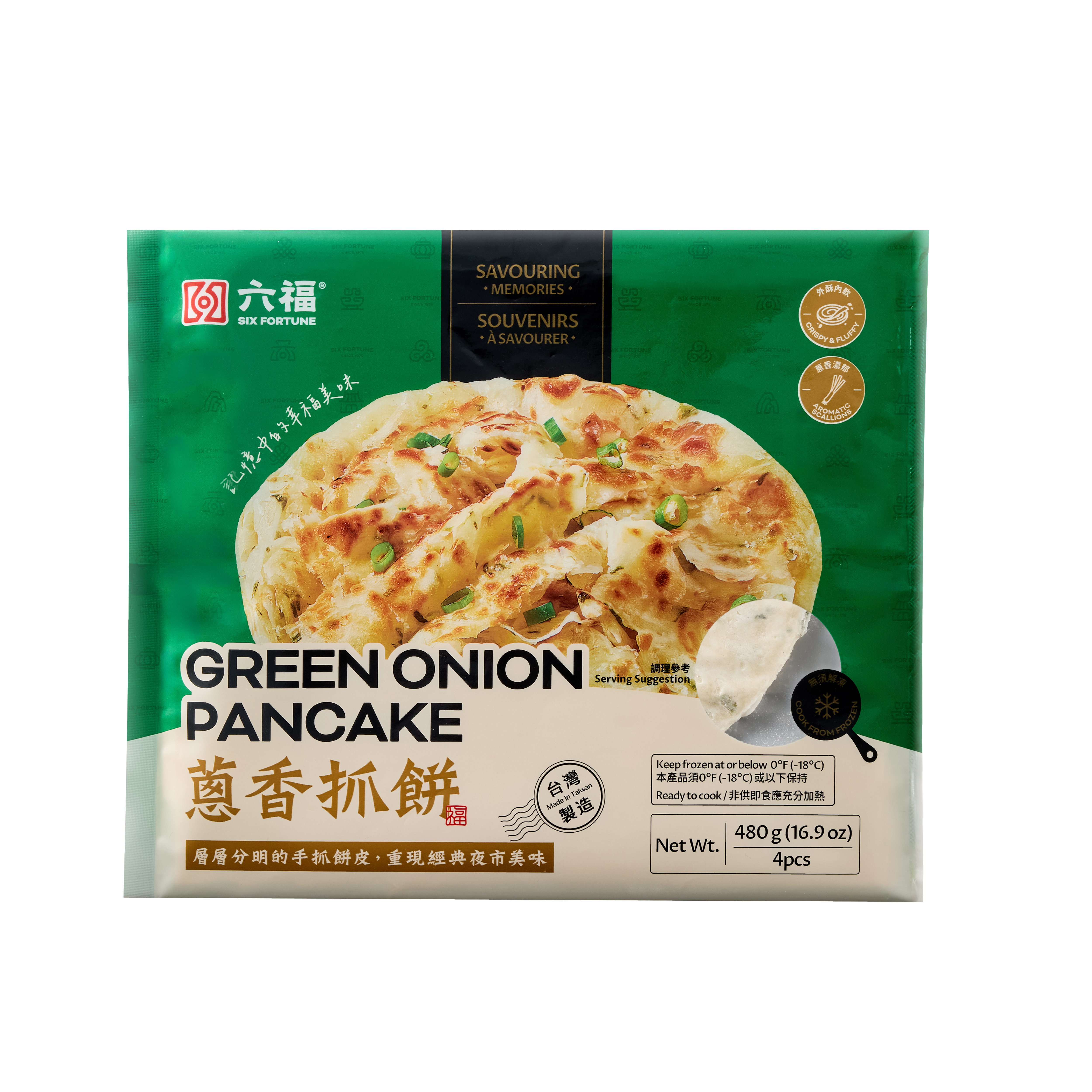 六福蔥香抓餅 480g