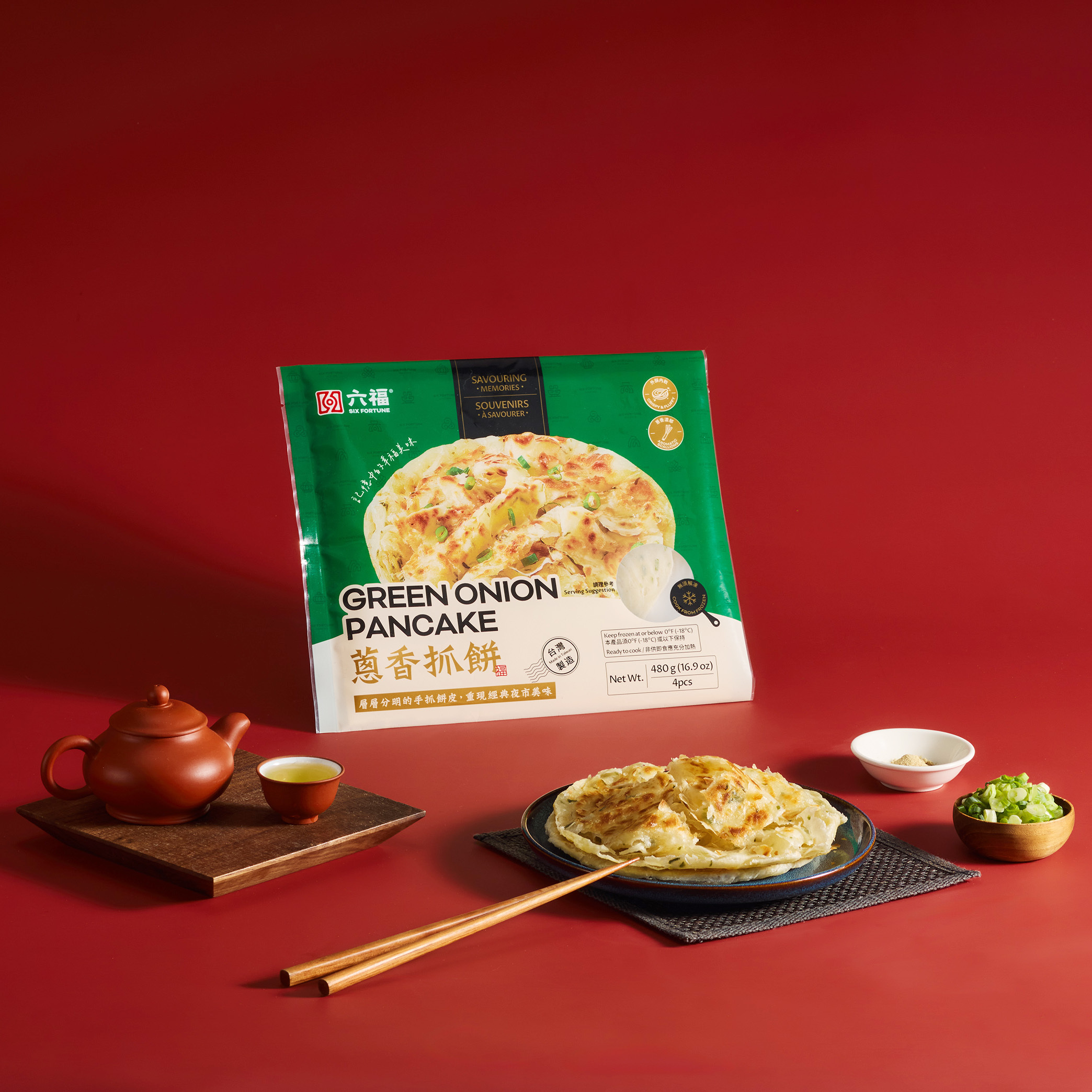 六福蔥香抓餅 480g