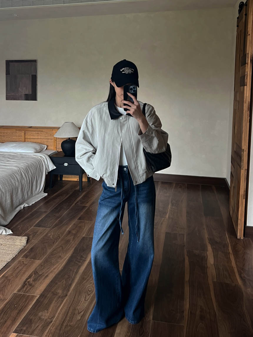 男孩風撞皮外套*2色