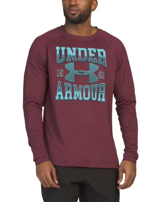 【預購】UNDER ARMOUR N092309 男裝長袖上衣 (酒紅色)