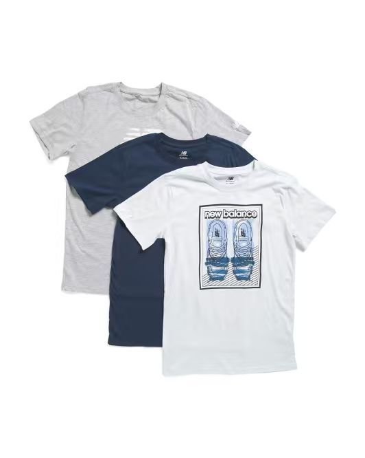 【預購】NEW BALANCE N092310 大童圖案短袖上衣 (3件裝)