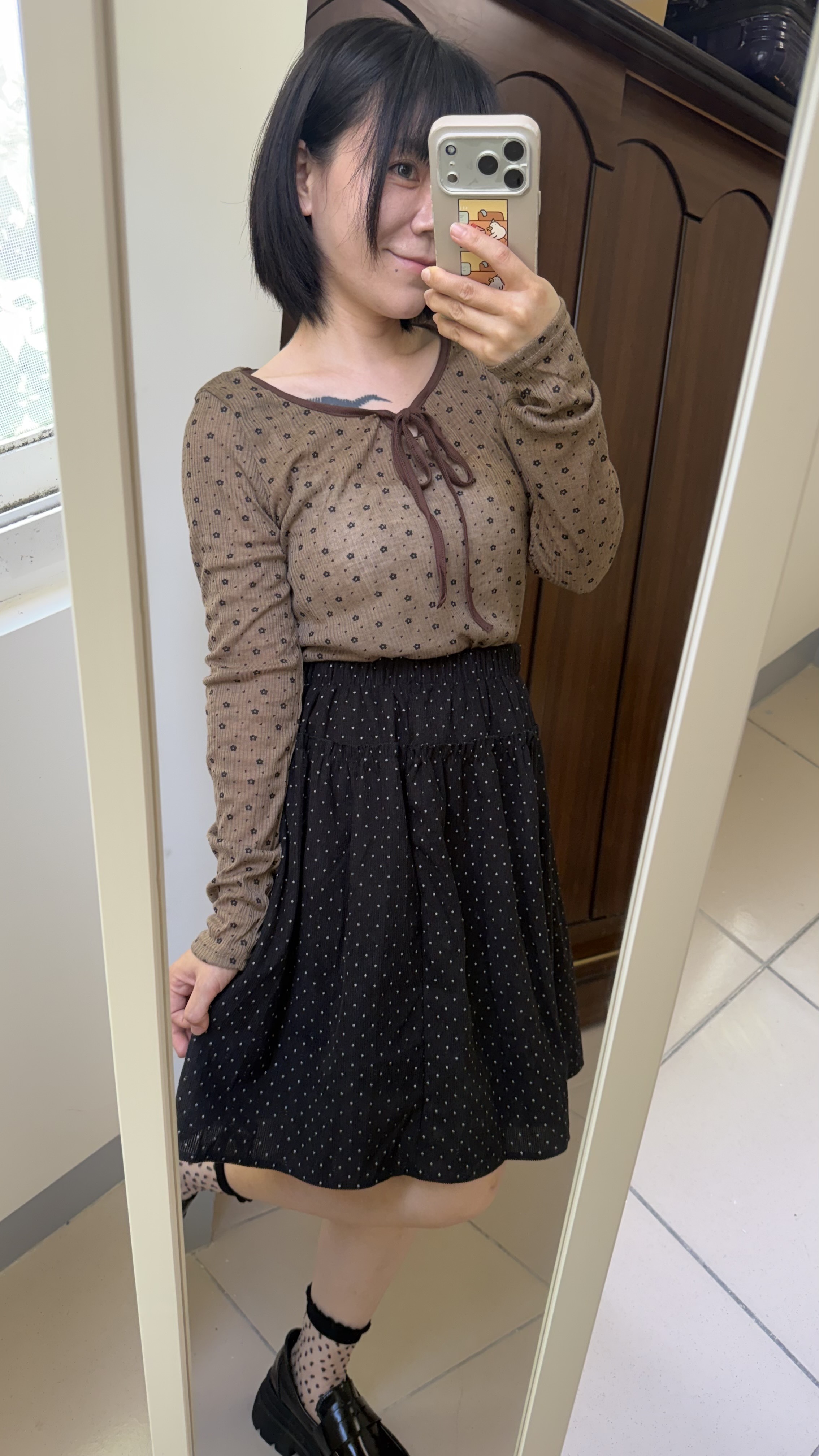 Floral bow undershirt