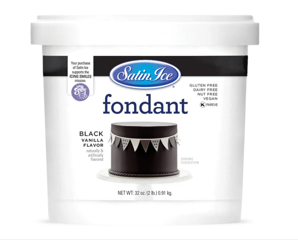 Satin Ice Fondant Black 2lb