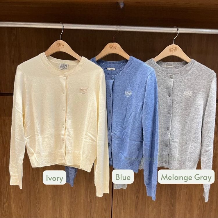 香港$13300!!連線入code再減😱!! MARITHE FRANCOIS GIRBAUD (MFG)｜MFG46FCD101 W SMALL CLASSIC LOGO ROUND NECK CARDIGAN SET UP [3 colors] M185