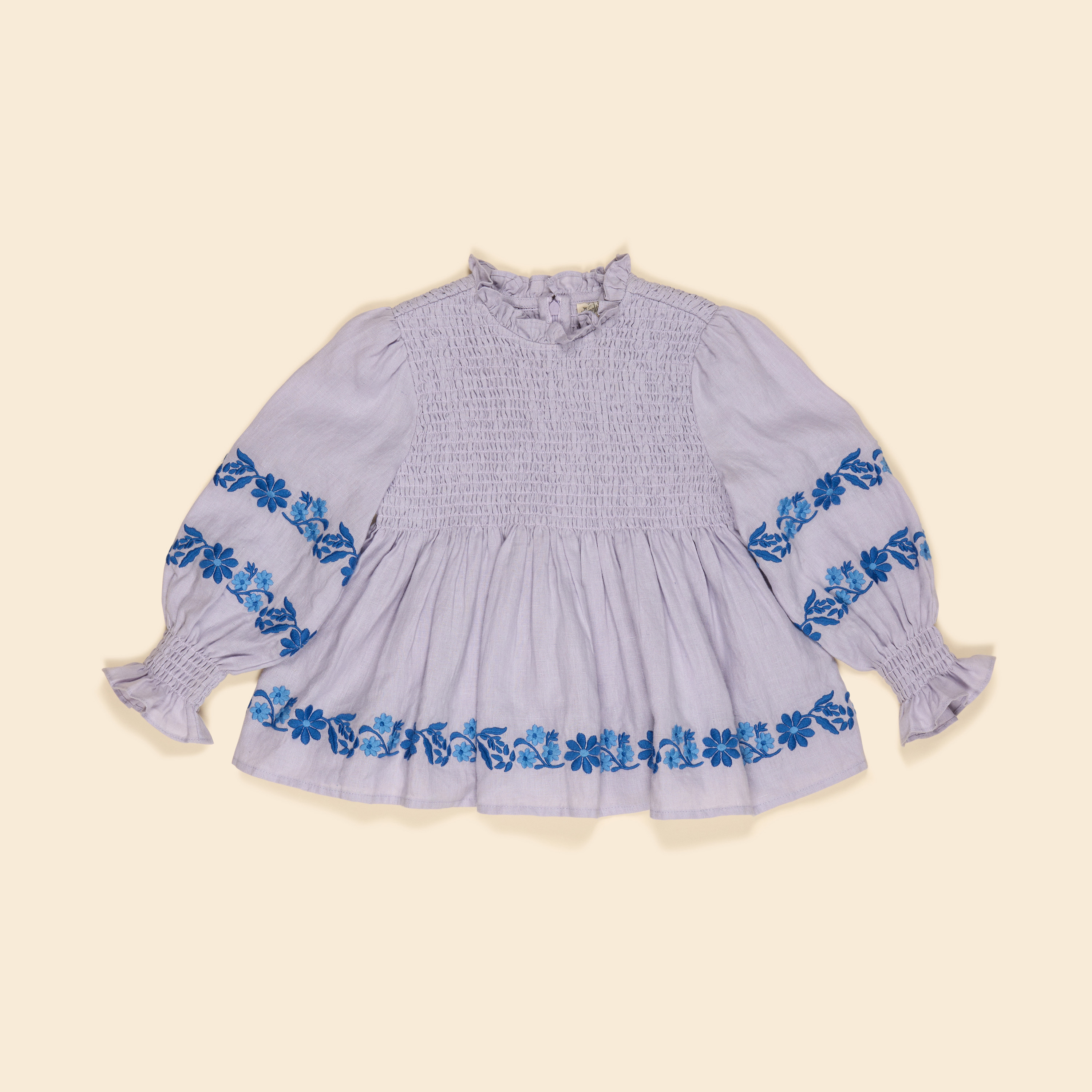 Apolina 紫羅蘭褶皺荷葉領傘襬上衣 MIA BLOUSE - VIOLET CRÈME