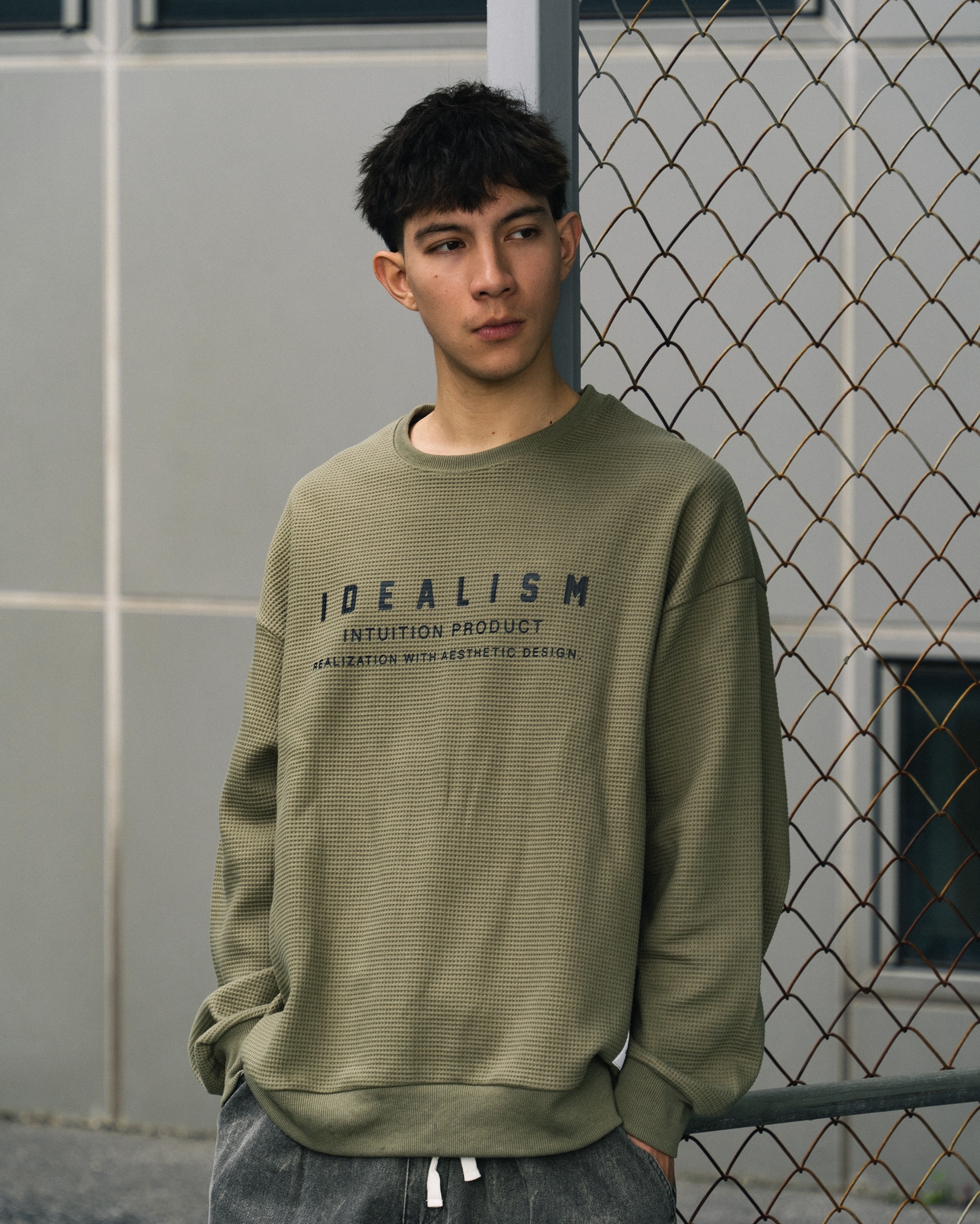 idealism 華夫格大學T｜Waffle Sweatshirt（26AW）
