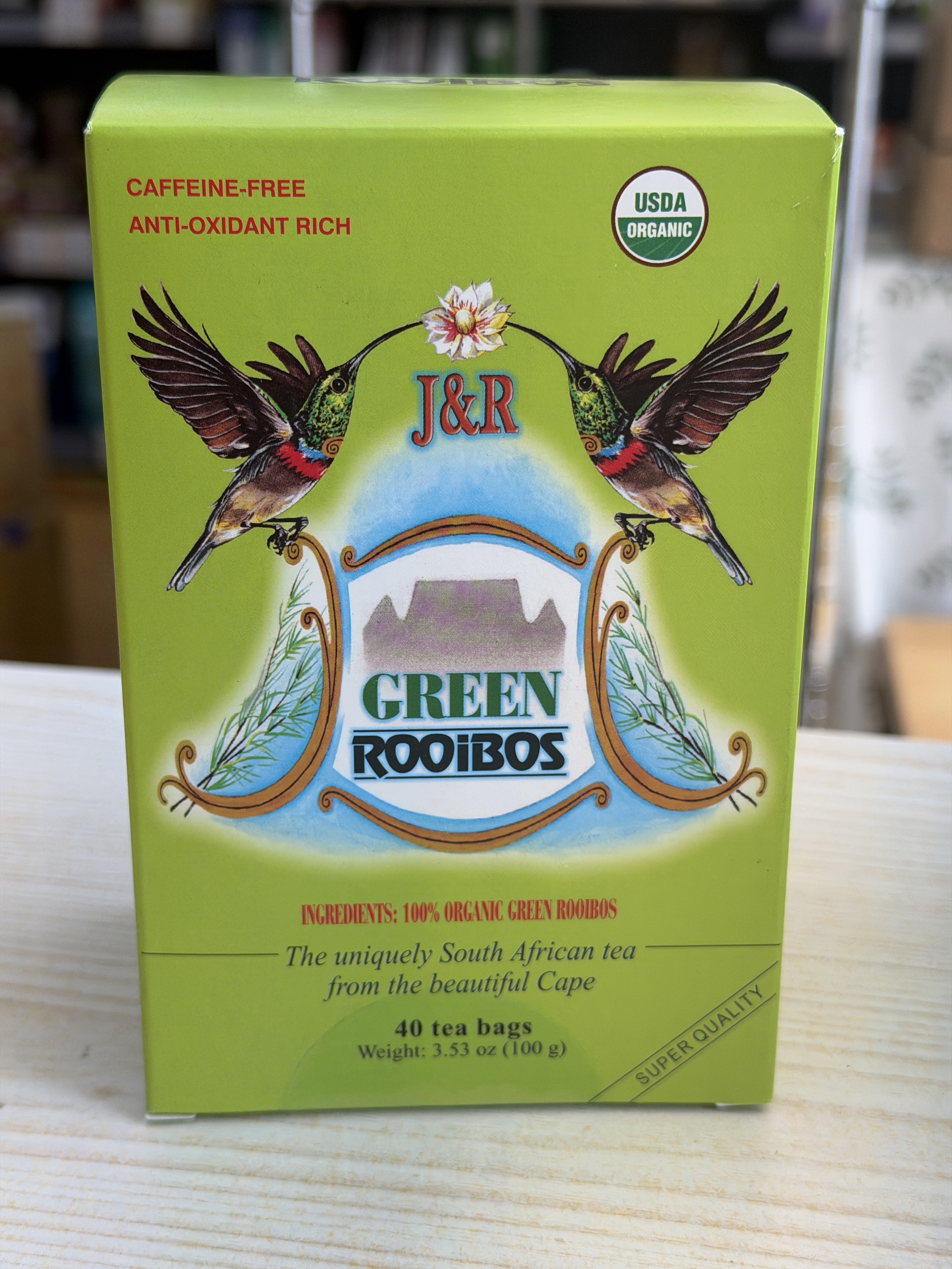 organic green rooibos tea (40 teabags) (best before 2030/6/30)