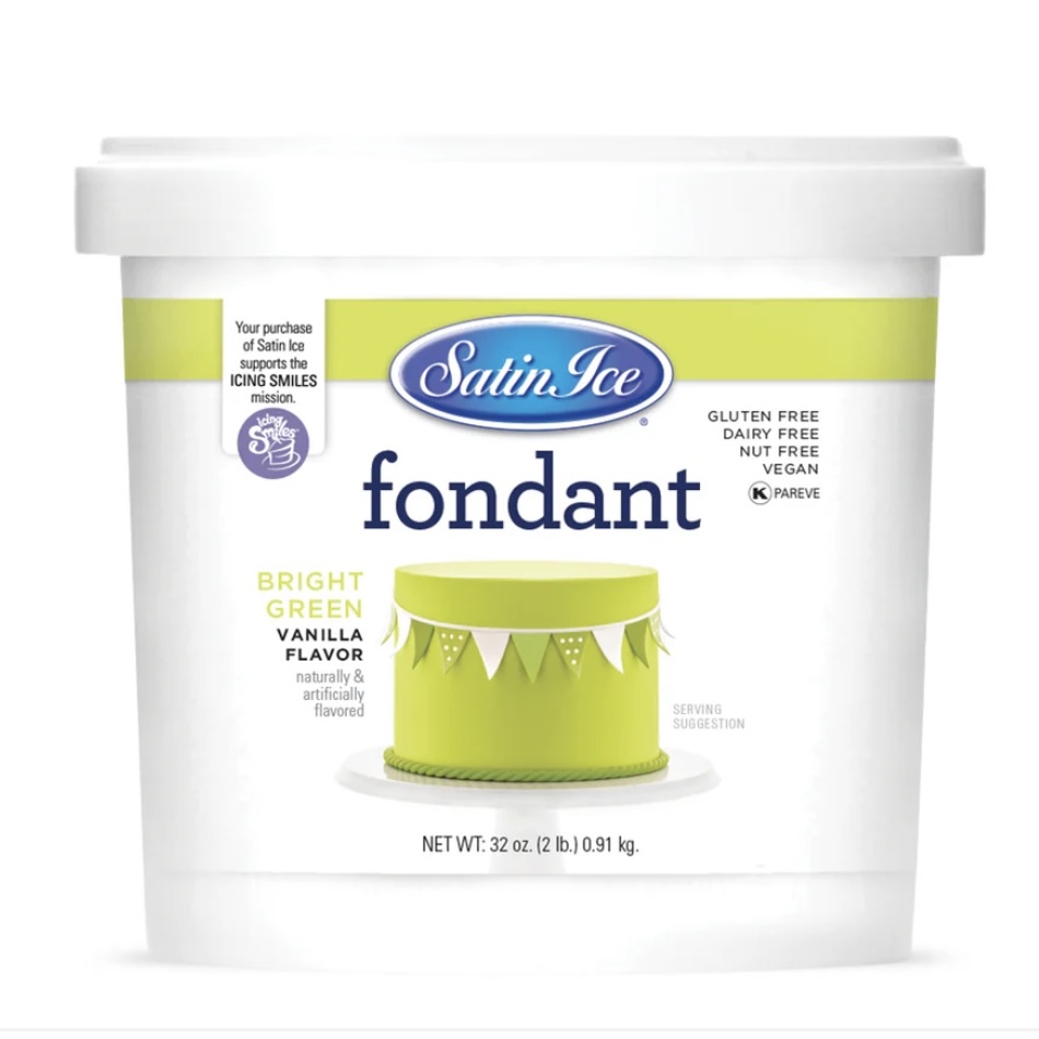 Satin Ice Fondant Bright Green 2lb