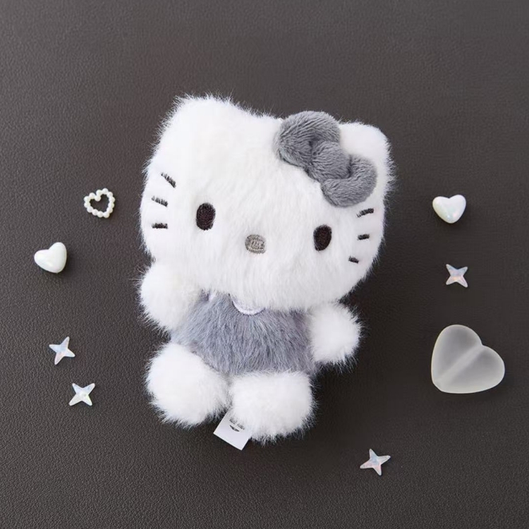 韓國 SANRIO 三麗鷗 灰白寶寶限定版吊飾娃娃 8cm KITTY