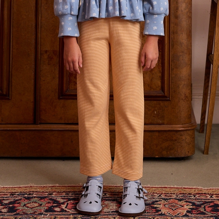 Apolina 羅紋內搭褲(暖橘條紋) STRAIGHT LANA JERSEY LEGGING - TENT STRIPE