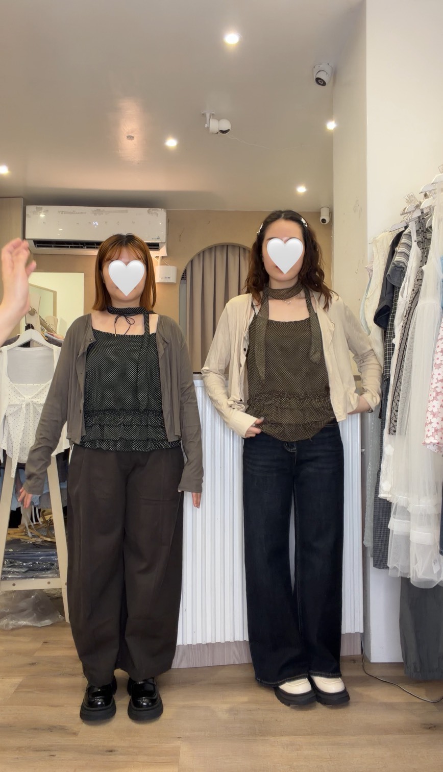 Polka dot vest + tie + jacket three-piece set