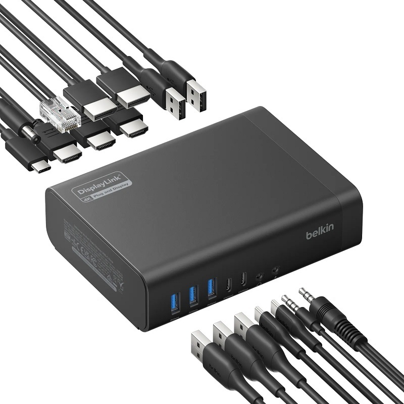 Belkin Connect 16合1 USB-C 三顯示器擴充基座 INC026