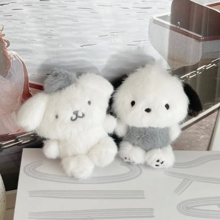韓國 SANRIO 三麗鷗 灰白寶寶限定版吊飾娃娃 8cm 布丁狗